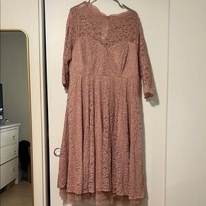 Torrid Dusty Rose Lace Midi Dress